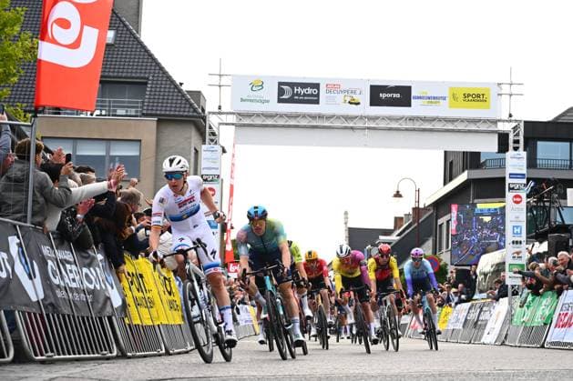 Omloop van Het Houtland 2025 Cycling Race LICHTERVELDE, BELGIUM - SEPTEMBER 24 : Merlier Tim (BEL) of Soudal - Quick Step during the 78th edition of Omloop van Het Houtland an UCI Class 1.1 one day cycling road race for Men Elite of 198,7 km with start in Eernegem and finish in Lichtervelde on September 24, 2025 in Lichtervelde, Belgium, 24 09 2025 Lichtervelde Belgium  Copyright: xGvgx