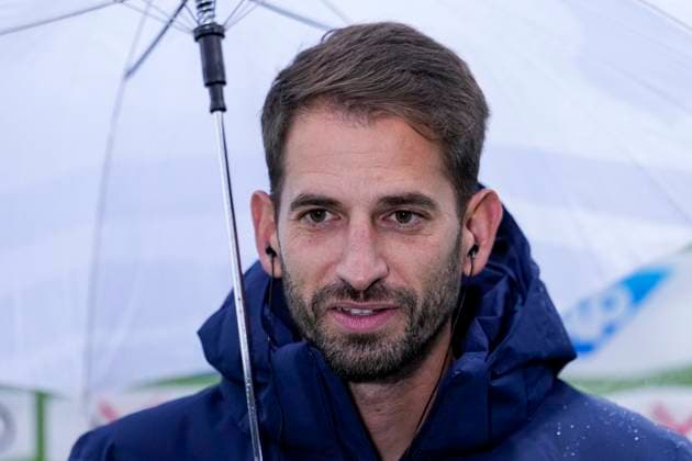 Theodoros Dedes Coach, Head Coach, TSG , Single Image, Single Photo, Action, Action, 24 09 2025, Sinsheim Hoffenheim Germany , Soccer, Google Pixel Women Bundesliga, TSG 1899 Hoffenheim 1 FC Nürnberg, DFB DFL REGULATIONS PROHIBIT ANY USE OF PHOTOGRAPHS AS IMAGE SEQUENCES AND OR QUASI VIDEO xozx