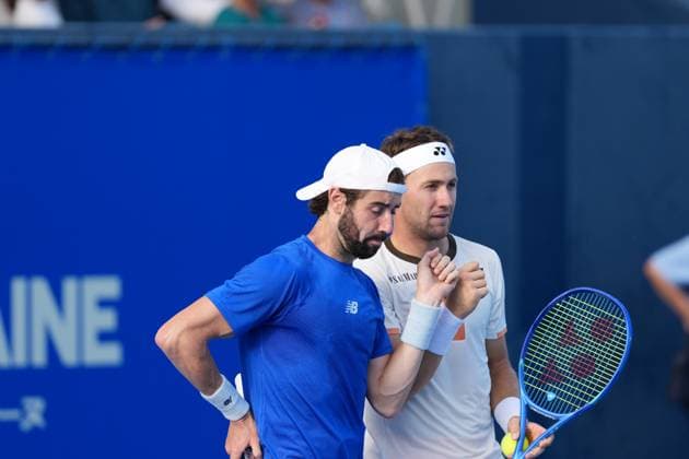 Casper Ruud and Jordan Thompson pair on action during the Men s doubles 1st round at Japan open tennis tournament ATP500 2025 at Ariake Tennis stadium in Tokyo, Japan on September 24, 2025  Copyright: xRanjithxKumar IPAxSportx xipa-agency.netx xx IPA_65687626 IPA_Agency_IPA65687626