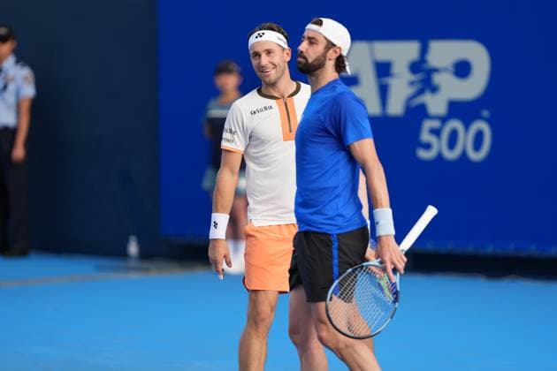 Casper Ruud and Jordan Thompson pair on action during the Men s doubles 1st round at Japan open tennis tournament ATP500 2025 at Ariake Tennis stadium in Tokyo, Japan on September 24, 2025  Copyright: xRanjithxKumar IPAxSportx xipa-agency.netx xx IPA_65687664 IPA_Agency_IPA65687664
