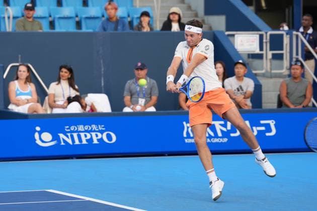 Casper Ruud and Jordan Thompson pair on action during the Men s doubles 1st round at Japan open tennis tournament ATP500 2025 at Ariake Tennis stadium in Tokyo, Japan on September 24, 2025  Copyright: xRanjithxKumar IPAxSportx xipa-agency.netx xx IPA_65687685 IPA_Agency_IPA65687685