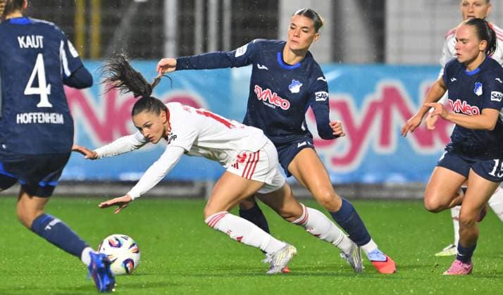 24 09 2025 Soccer Season 2025 2026 1 Google Pixel Women Bundesliga 04 Matchday TSG Hoffenheim 1 FC Nürnberg FCN Club Clubfrauen Sportfoto Zink xwoxzix Sanja Homann 19, 1 FC Nürnberg FCN Selina Cerci 29, TSG Hoffenheim