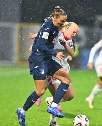 24 09 2025 Soccer season 2025 2026 1 Google Pixel Women Bundesliga 04 Matchday TSG Hoffenheim 1 FC Nuremberg FCN Club Clubfrauen Sportfoto Zink xwoxzix Lisann Kaut 4, TSG Hoffenheim Aleigh Gambone 16, 1 FC Nuremberg FCN