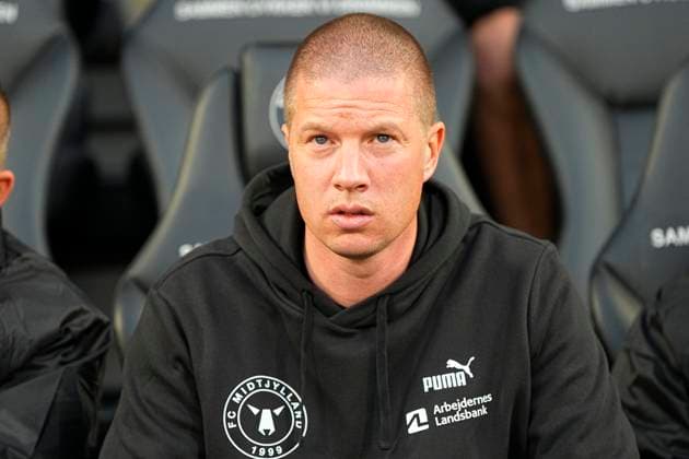 Denmark Europa League FC Midtjylland SK Sturm Graz FC Midtjylland s coach Mike Tullberg prior to the Europa League match between FC Midtjylland and SK Sturm Graz at the MCH Arena in Herning on Wednesday, September 24, 2025 , Herning Denmark  Copyright: BoxAmstrupx spdk20250924-183836-L