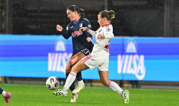 24 09 2025 Soccer season 2025 2026 1 Google Pixel Women Bundesliga 04 Matchday TSG Hoffenheim 1 FC Nürnberg FCN Club Clubfrauen Sportfoto Zink xwoxzix Chiara Marie Hahn 23, TSG Hoffenheim Nastassja Lein 24, 1 FC Nürnberg FCN