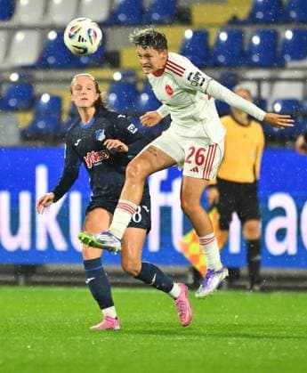 24 09 2025 Soccer season 2025 2026 1 Google Pixel Women Bundesliga 04 Matchday TSG Hoffenheim 1 FC Nuremberg FCN Club Clubfrauen Sportfoto Zink xwoxzix Valesca Ampoorter 18, TSG Hoffenheim Aneta Polaskova 26, 1 FC Nuremberg FCN