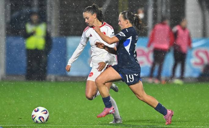 24 09 2025 Soccer Season 2025 2026 1 Google Pixel Women Bundesliga 04 Matchday TSG Hoffenheim 1 FC Nuremberg FCN Club Clubfrauen Sportfoto Zink xwoxzix Sanja Homann 19, 1 FC Nuremberg FCN Marie Steiner 19, TSG Hoffenheim