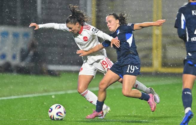24 09 2025 Soccer Season 2025 2026 1 Google Pixel Women Bundesliga 04 Matchday TSG Hoffenheim 1 FC Nuremberg FCN Club Clubfrauen Sportfoto Zink xwoxzix Sanja Homann 19, 1 FC Nuremberg FCN Marie Steiner 19, TSG Hoffenheim