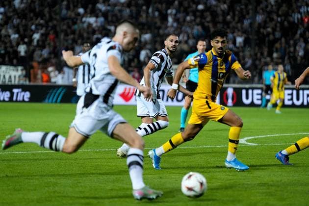 PAOK v Maccabi Tel Aviv - UEFA Europa League THESSALONIKI, GREECE - SEPTEMBER 24: Football match between PAOK and Maccabi Tel Aviv on the 1st day of the 1st round of the League Phase of the Europa League at Toumba Stadium in Thessaloniki, Greece on September 24, 2025. Konstantinos Tsakalidis Anadolu Thessaloniki Greece. Editorial use only. Please get in touch for any other usage.  Copyright: x2025xAnadoluxKonstantinosxTsakalidisx