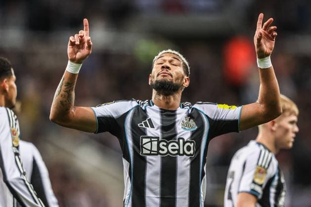 Carabao Cup Round 3 Newcastle United v Bradford City Joelinton of Newcastle Untied celebrates his goal to make it 1-0 during the Carabao Cup Round 3 match Newcastle United vs Bradford City at St. James s Park, Newcastle, United Kingdom, 24th September 2025 (Photo by Alfie Cosgrove News Images) Newcastle St. James s Park Tyne and Wear United Kingdom Copyright: xAlfiexCosgrove NewsxImagesx