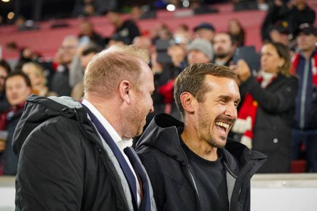 Soccer UEFA Europa League 2025 26, 1 Matchday SC Freiburg vs FC Basel Europa Park Stadion Freiburg Ludovic Magnin Coach, FC Basel and Julian Schuster SC Freiburg, Coach Freiburg im Breisgau Baden Württemberg Germany Copyright: xJOERANxSTEINSIEKx