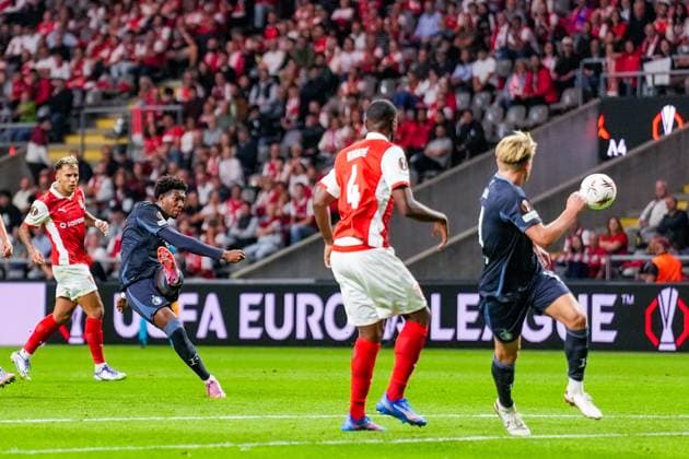 UEFA Europa League: S.C. Braga v Feyenoord Braga - Gaoussou Diarra of Feyenoord during the first match of the UEFA Europa League 2025 2026. The match is set between S.C. Braga and Feyenoord at Estadio Municipal de Braga on 24 September 2025 in Braga, Portugal. Copyright: xTomxBodex
