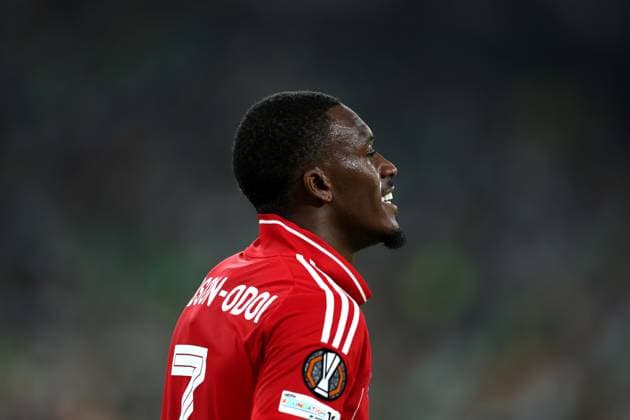 Callum Hudson-Odoi of Nottingham Forest looks on Real Betis v Nottingham Forest, UEFA Europa League, Football, Villamarin Stadium, Seville, Spain - 24 Sep 2025Seville Villamarin Stadium Spain EDITORIAL USE ONLY No use with unauthorised audio, video, data, fixture lists, club league logos or live services. Online in-match use limited to 120 images, no video emulation. No use in betting, games or single club league player publications.  Copyright: xAntonioxPozo Shutterstockx 15498594ac