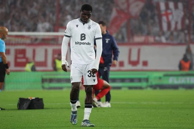 24 09 2025, xrekx, Football UEFA Europa League, SC Freiburg FC Basel v l Jonas Adjetey FC Basel 1893 DFL DFB REGULATIONS PROHIBIT ANY USE OF PHOTOGRAPHS as IMAGE SEQUENCES and or QUASI VIDEO Freiburg