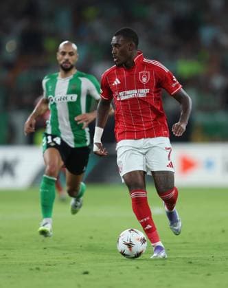 Callum Hudson-Odoi of Nottingham Forest on the ball Real Betis v Nottingham Forest, UEFA Europa League, Football, Villamarin Stadium, Seville, Spain - 24 Sep 2025Seville Villamarin Stadium Spain EDITORIAL USE ONLY No use with unauthorised audio, video, data, fixture lists, club league logos or live services. Online in-match use limited to 120 images, no video emulation. No use in betting, games or single club league player publications.  Copyright: xAntonioxPozo Shutterstockx 15498594ae