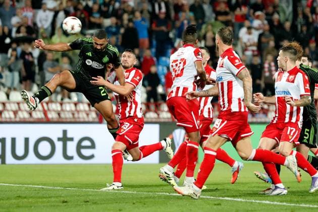 Cameron Carter-Vickers of Celtic Crvena zvezda v Celtic, UEFA Europa League, Football, Rajko Mitic Stadium, Belgrade, Serbia - 24 Sep 2025Belgrade Rajko Mitic Stadium Serbia EDITORIAL USE ONLY No use with unauthorised audio, video, data, fixture lists, club league logos or live services. Online in-match use limited to 120 images, no video emulation. No use in betting, games or single club league player publications. Copyright: xNikolaxKrstic Shutterstockx 15498417cd