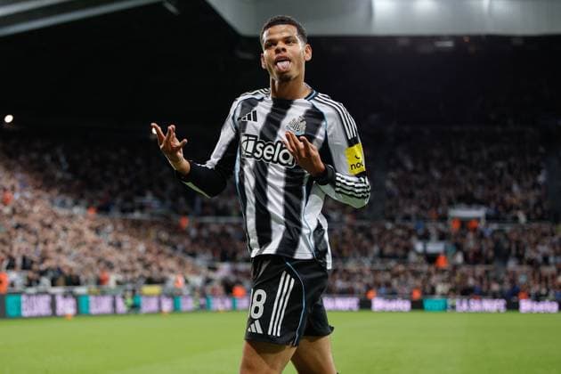 24th September 2025; St James Park, Newcastle, England; Carabao Cup Football, Newcastle United versus Bradford City; William Osula of Newcastle United celebrates scoring his sides second goal of the match for 2-0 in 19th minute  CraigxCowan