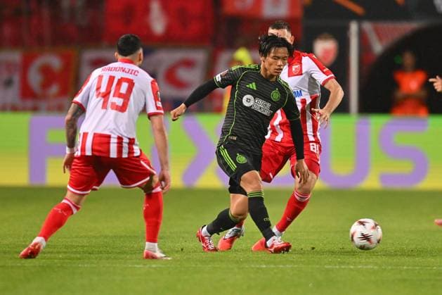 CRVENA ZVEZDA vs CELTIC GLASGOW REO HATATE football Crvena zvezda vs Celtic Glasgow UEFA Europa league match at Rajko Mitic stadium, Belgrade 24.09.2025 FOOTBALL, UEFA EUROPA LEAGUE, CRVENA ZVEZDA, RED STAR, CELTIC GLASGOW Belgrade Rajko Mitic stadium Serbia Copyright: xVMx xMNxPressx