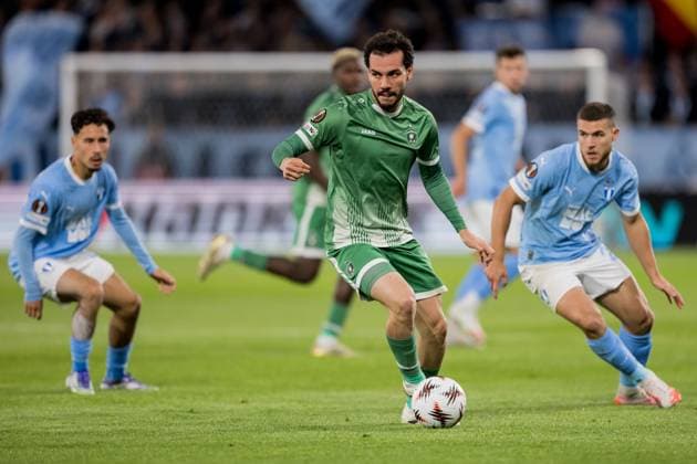 250924 Pedro Naressi of Ludogorets during the UEFA Europa League football match between Malmö FF and Ludogorets on September 24, 2025 in Malmö Photo Petter Arvidson BILDBYRAN kod PA PA1085 fotboll football soccer fotball uefa europa league europa league malmö ff ludogorets bbeng bbauto  Copyright: PETTERxARVIDSON BB250924PA180