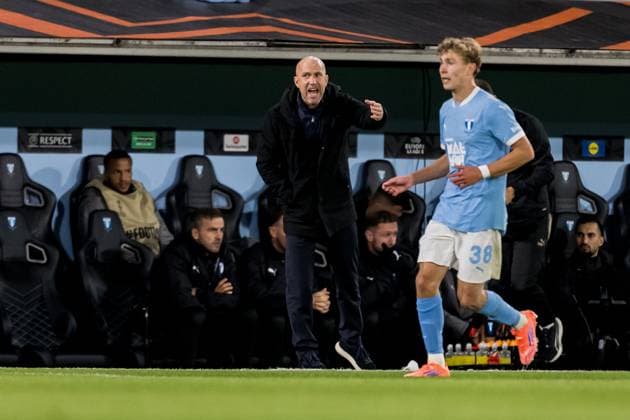 250924 Head coach Henrik Rydström of Malmö FF during the UEFA Europa League football match between Malmö FF and Ludogorets on September 24, 2025 in Malmö Photo Petter Arvidson BILDBYRAN kod PA PA1085 fotboll football soccer fotball uefa europa league europa league malmö ff ludogorets bbeng bbauto  Copyright: PETTERxARVIDSON BB250924PA190