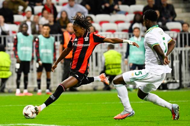 FOOTBALL : OGC Nice VS AS Roma - UEFA Europa League - 24 09 2025 Hicham Boudaoui (OGC Nice) - UEFA Europa League match between OGC Nice and AS Roma on September 24, 2025 at the Allianz Riviera Stadium in Nice. NiceFrance  Copyright: xWilliamxCannarellax