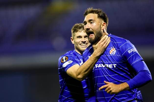 GNK Dinamo v Fenerbahce SK - UEFA Europa League 2025 26 League Phase MD1 ZAGREB, CROATIA - SEPTEMBER 24: Moris Valincic and Dion Drena Beljo of GNK Dinamo celebrates a goal during the UEFA Europa League 2025 26 League Phase MD1 match between GNK Dinamo and Fenerbahce SK at Stadion Maksimir on September 24, 2025 in Zagreb, Croatia.  GoranxStanzl PIXSELL