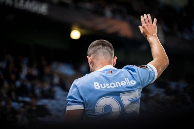 250924 Gabriel Busanello of Malmö FF during the UEFA Europa League football match between Malmö FF and Ludogorets on September 24, 2025 in Malmö Photo Petter Arvidson BILDBYRAN kod PA PA1085 fotboll football soccer fotball uefa europa league europa league malmö ff ludogorets bbeng  Copyright: PETTERxARVIDSON BB250924PA205