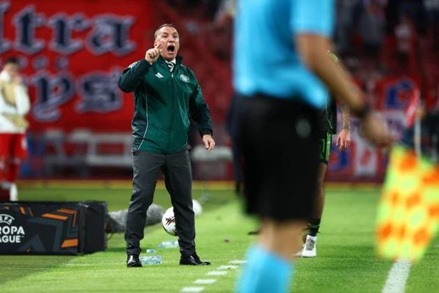 Brendan Rodgers of Celtic Crvena zvezda v Celtic, UEFA Europa League, Football, Rajko Mitic Stadium, Belgrade, Serbia - 24 Sep 2025Belgrade Rajko Mitic Stadium Serbia EDITORIAL USE ONLY No use with unauthorised audio, video, data, fixture lists, club league logos or live services. Online in-match use limited to 120 images, no video emulation. No use in betting, games or single club league player publications. Copyright: xNikolaxKrstic Shutterstockx 15498417el