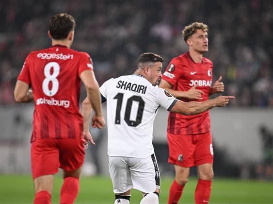FOOTBALL EUROPA LEAGUE SEASON 2025 2026 1 Matchday 24 09 2025 SC Freiburg FC Basel Xherdan Shaqiri FC Basel disappointed