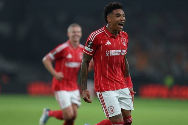 ESP: Real Betis v Nottingham Forest. UEFA Europa League. Matchday 1 Igor Jesus of Nottingham Forest celebrates after scoring goal during the UEFA Europa League match, between Real Betis and Nottingham Forest, Matchday 1, played at La Cartuja Stadium on September 24, 2025 in Sevilla, Spain. kpng Copyright: xAntonioxPozox xPRESSINx AP_250924_BET_NOT_2526_2807