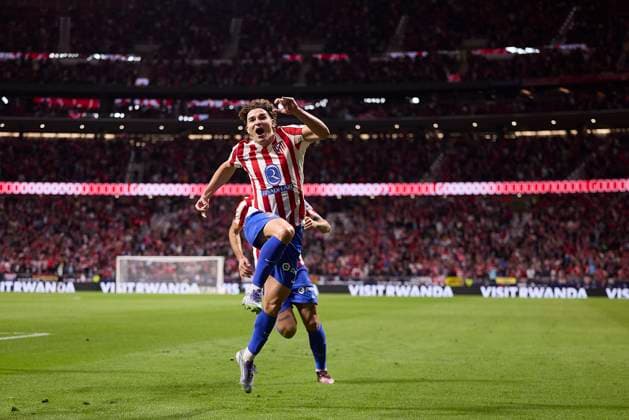 Julian Alvarez (Atletico de Madrid) celebrates after scoring his team?s third goal during the LaLiga EA Sports match between AtlÃ tico Madrid v Rayo Vallecano at Riyahd Air Metropolitano on September 24, 2025 in Madrid, Spain. (Photo by Manu Reino DeFodi Images) Julian Alvarez Atletico de Madrid celebrates after scoring his team?s third goal during the LaLiga EA Sports match between AtlÃ tico Madrid v Rayo Vallecano at Riyahd Air Metropolitano on September 24, 2025 in Madrid, Spain Photo by Manu Reino DeFodi Images