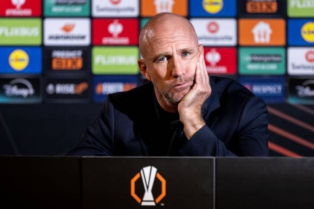 250924 Head coach Henrik Rydström of Malmö FF during the press conference after the UEFA Europa League football match between Malmö FF and Ludogorets on September 24, 2025 in Malmö Photo Petter Arvidson BILDBYRAN kod PA PA1085 fotboll football soccer fotball uefa europa league europa league malmö ff ludogorets bbeng  Copyright: PETTERxARVIDSON BB250924PA265