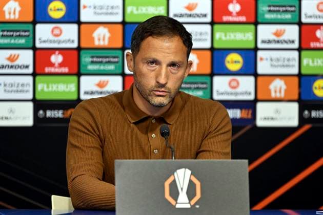 Croatia, Zagreb, 240925. Maksimir Stadium. press conference, PK, Pressekonferenz after the UEFA Europa League 1st round match, GNK Dinamo - Fenerbahce SK. In the photo: Domenico Tedesco, Fenerbahce coach. Photo: Damir Krajac CROPIX Zagreb Croatia Copyright: xxDamirxKrajacx tedesco3-240925