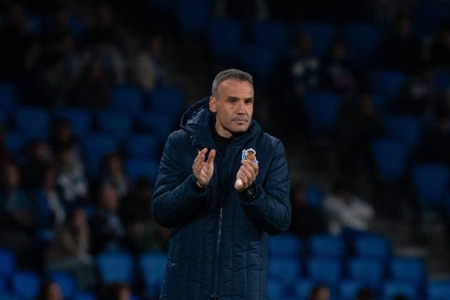 Real Sociedad head coach, Sergio Francisco, during La Liga game between Real Sociedad and Mallorca at Anoeta , San Sebastián, Spain.  Copyright: xAndresxLopezxSheridanxx xSPPx Sportspressphoto_SPR31641
