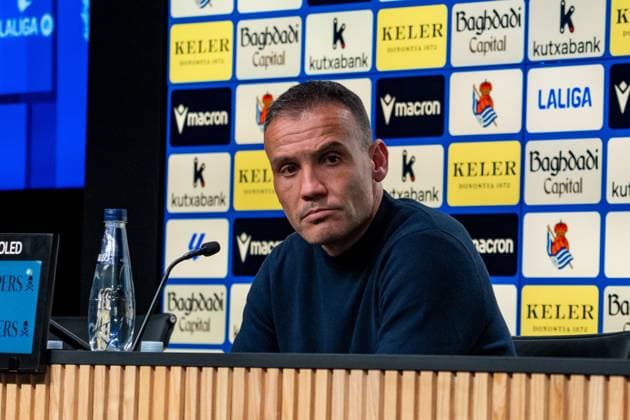 Real Sociedad head coach, Sergio Francisco, after La Liga game between Real Sociedad and Mallorca at Anoeta , San Sebastián, Spain.  Copyright: xAndresxLopezxSheridanxx xSPPx Sportspressphoto_SPR31644
