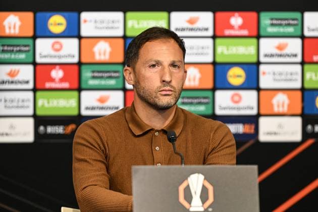press conference, PK, Pressekonferenz following Dinamo Zagreb v Fenerbahce - UEFA Europa League ZAGREB, CROATIA - SEPTEMBER 24: Head Coach of Fenerbahce Domenico Tedesco speaks during the press conference following the UEFA Europa League week 1 match between Dinamo Zagreb and Fenerbahce at Maksimir Stadium in Zagreb, Croatia, on September 24, 2025. Elif Ozturk Anadolu Zagreb Croatia. Editorial use only. Please get in touch for any other usage.  Copyright: x2025xAnadoluxElifxOzturkx