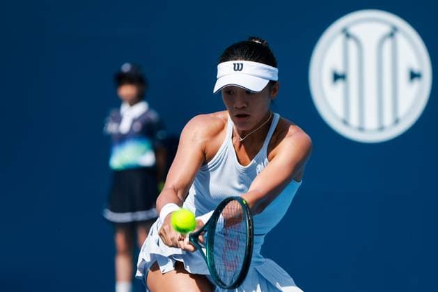 BEIJING, CHINA - SEPTEMBER 25: Wei Sijia of China competes in the Women s Singles Round of 128 match against Zeynep Sonmez of Turkey on day 4 of the 2025 China Open at National Tennis Center on September 25, 2025 in Beijing, China.  Copyright: xVCGx 111593104062