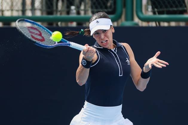 BEIJING, CHINA - SEPTEMBER 25: Ajla Tomljanovic of Australia competes in the Women s Singles Round of 128 match against Yuliia Starodubtseva of Ukraine on day 4 of the 2025 China Open at National Tennis Center on September 25, 2025 in Beijing, China.  Copyright: xVCGx 111593104667