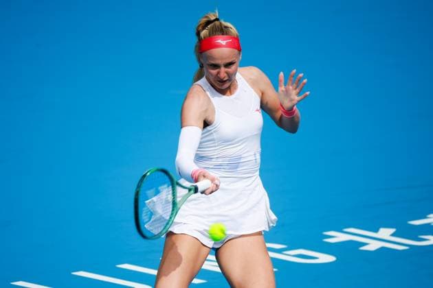 BEIJING, CHINA - SEPTEMBER 25: Rebecca Sramkova of Slovakia competes in the Women s Singles Round of 128 match against Elena-Gabriela Ruse of Romania on day 4 of the 2025 China Open at National Tennis Center on September 25, 2025 in Beijing, China.  Copyright: xVCGx 111593108458