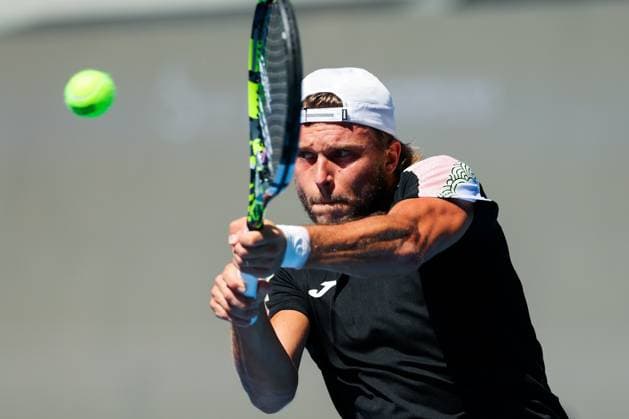 BEIJING, CHINA - SEPTEMBER 25: Alexandre Muller of France competes in the Men s Singles Round of 32 match against Karen Khachanov of Russia on day 4 of the 2025 China Open at National Tennis Center on September 25, 2025 in Beijing, China.  Copyright: xVCGx 111593101474