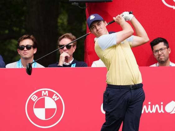 GOLF - Ryder Cup 2025 FARMINGDALE,NEW YORK,USA,24.SEP.25 - GOLF - Ryder Cup 2025, Bethpage Black Course, preview, practice round. Image shows Matt Fitzpatrick (ENG EUR) .  GEPAxpictures xBrianxSpurlock
