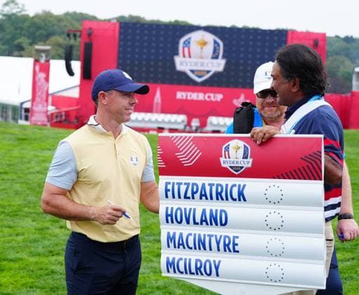GOLF - Ryder Cup 2025 FARMINGDALE,NEW YORK,USA,24.SEP.25 - GOLF - Ryder Cup 2025, Bethpage Black Course, preview, practice round. Image shows Rory McIlroy (NIR EUR).  GEPAxpictures xBrianxSpurlock