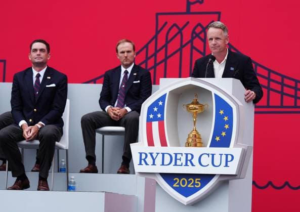 GOLF - Ryder Cup 2025 FARMINGDALE,NEW YORK,USA,24.SEP.25 - GOLF - Ryder Cup 2025, Bethpage Black Course, opening ceremony. Image shows captain Luke Donald (EUR).  GEPAxpictures xBrianxSpurlock