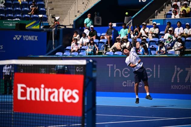 Yoshihito Nishioka (JPN), SEPTEMBER 25, 2025 - Tennis : Kinoshita Group Japan Open Tennis Championships 2025 Men s Singles round of 32 at Ariake Coliseum, Tokyo, Japan. Noxthirdxpartyxsales  aflo_304711073