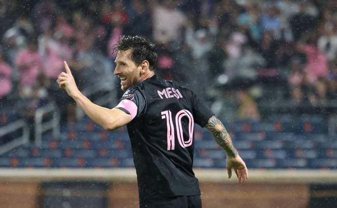 September 24, 2025, Queens, New York, USA: Sep 24, 2025; Queens, New York, USA; Inter Miami CF forward Lionel Messi (10) after scoring a goal in the in the second half. Mandatory Credit: Queens USA - ZUMAs325 20250924_zsp_s325_086 Copyright: xJessxStilesx