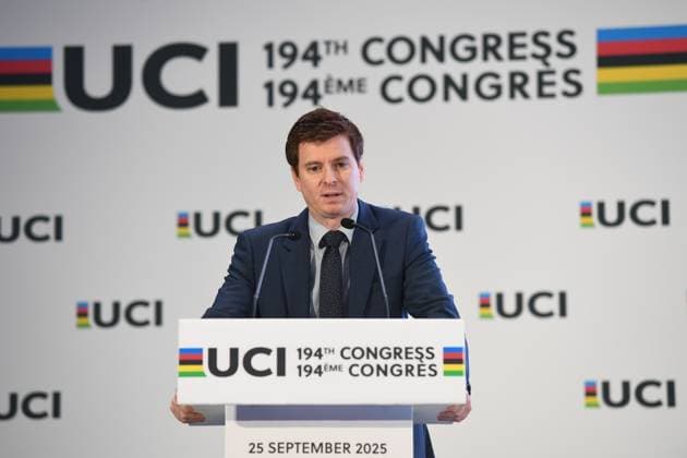2025 UCI Road World Championships Picture by Simon Wilkinson SWpix.com - 25 09 2025 - Cycling - 2025 UCI Road World Championships - Kigali, Rwanda - 194th UCI Congress - KCC Kigali Convention Centre - Audit and Finance Committee report and Auditor™s report - Luc Bordel Kigali City Kigali Convention Centre Rwanda Copyright: x xSWpix.comx(t axPhotographyxHubxLtd)xSimonxWilkinson SWpix.comx SWP-3030-6670