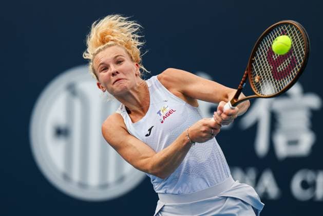 BEIJING, CHINA - SEPTEMBER 25: Katerina Siniakova of the Czech Republic competes in the Women s Singles Round of 128 match against Anastasia Potapova on day 4 of the 2025 China Open at National Tennis Center on September 25, 2025 in Beijing, China.  Copyright: xVCGx 111593114270