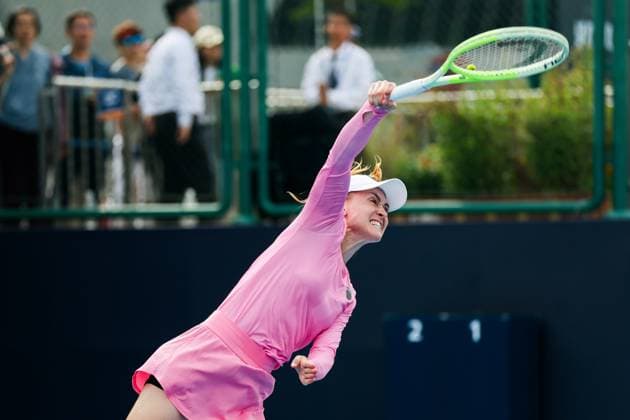 BEIJING, CHINA - SEPTEMBER 25: Aliaksandra Sasnovich competes in the Women s Singles Round of 128 match against Janice Tjen of Indonesia on day 4 of the 2025 China Open at National Tennis Center on September 25, 2025 in Beijing, China.  Copyright: xVCGx 111593127387