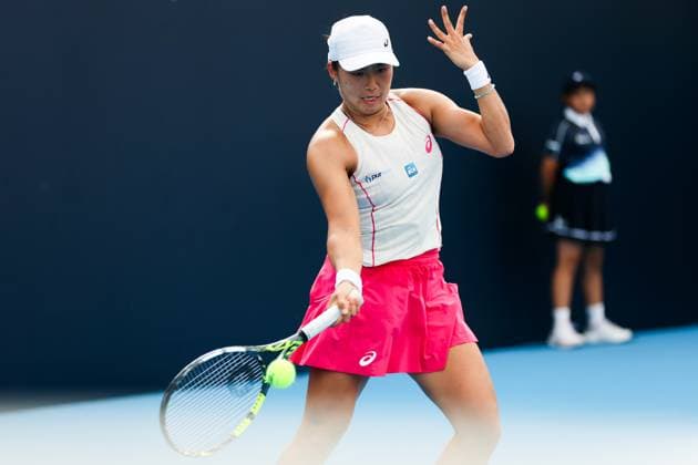 BEIJING, CHINA - SEPTEMBER 25: Janice Tjen of Indonesia competes in the Women s Singles Round of 128 match against Aliaksandra Sasnovich on day 4 of the 2025 China Open at National Tennis Center on September 25, 2025 in Beijing, China.  Copyright: xVCGx 111593127267