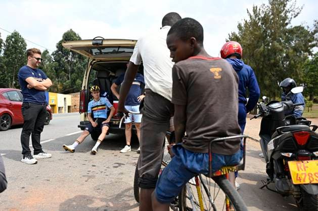 UCI 2025 Road World Championship, WM, Weltmeisterschaft Kigali 25 09 2025 - training ride KIGALI, RWANDA - SEPTEMBER 25 : Evenepoel Remco (BEL) pictured during a training ride prior to the 92nd edition of the UCI World Championships road race on September 25, 2025 in Kigali, Rwanda, 25 09 2025 Kigali Rwanda  Copyright: xJanxDexMeuleneirx